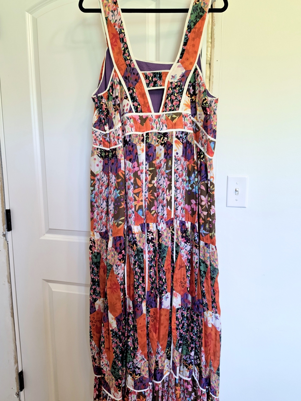 Anthropologie Multicolor Floral Patchwork Maxi Dress in Red - Picture 8 of 11